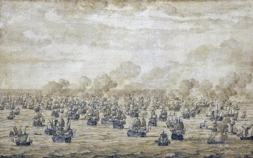 Kriegsschiff Seeschlacht Werke - Van de Velde Schlacht von Schooneveld Seekrieg